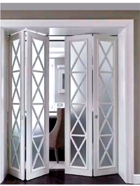 Белые складные двери гармошка Самара