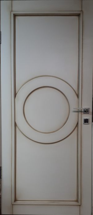 Межкомнатная дверь в профиле массив (эмаль с патиной) Самара