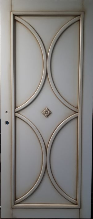 Межкомнатная дверь в профиле массив (эмаль с патиной) Самара